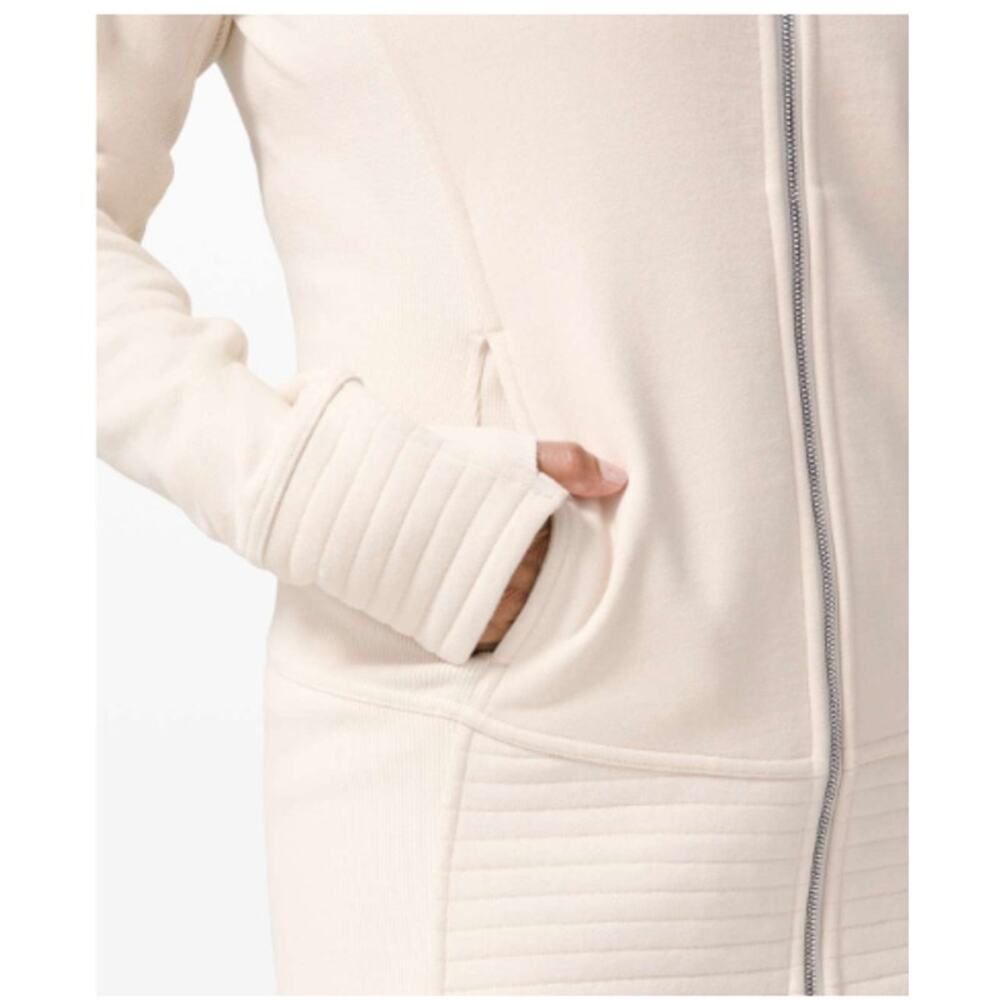 Lululemon Radiant Jacket II Sz 8 Light Cream Off White Granola Sporty - Picture 3 of 8